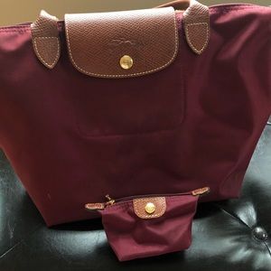 Longchamp tote + coin purse
